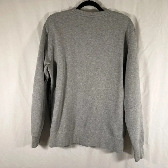 Reebok Classic Sweater Large Grey Long Sleeve Crew Neck 100% Cotton Pullover - Picture 7 of 9